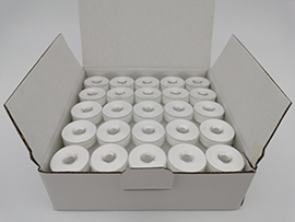 MPW-40S2, Size M, Plastic Sided, 40S/2 White Color, 75pcs