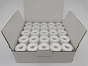 MPW-40S2, Size M, Plastic Sided, 40S/2 White Color, 75pcs